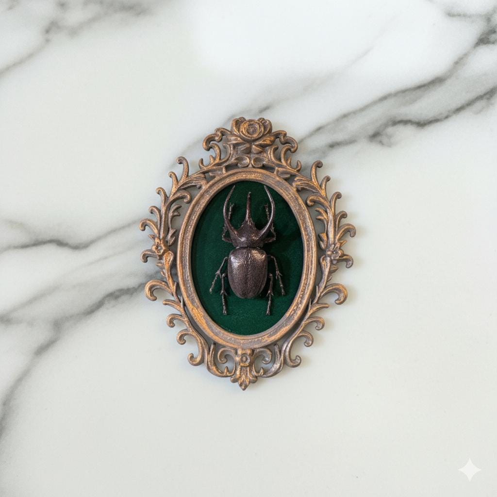 Rhinoceros beetle wall art