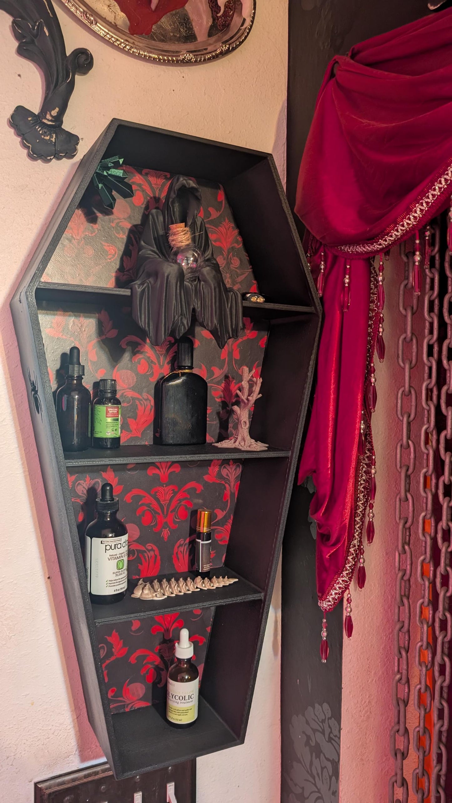 Phantom Trinket Holder - Gothic Cloaked Specter with Potion Bottle