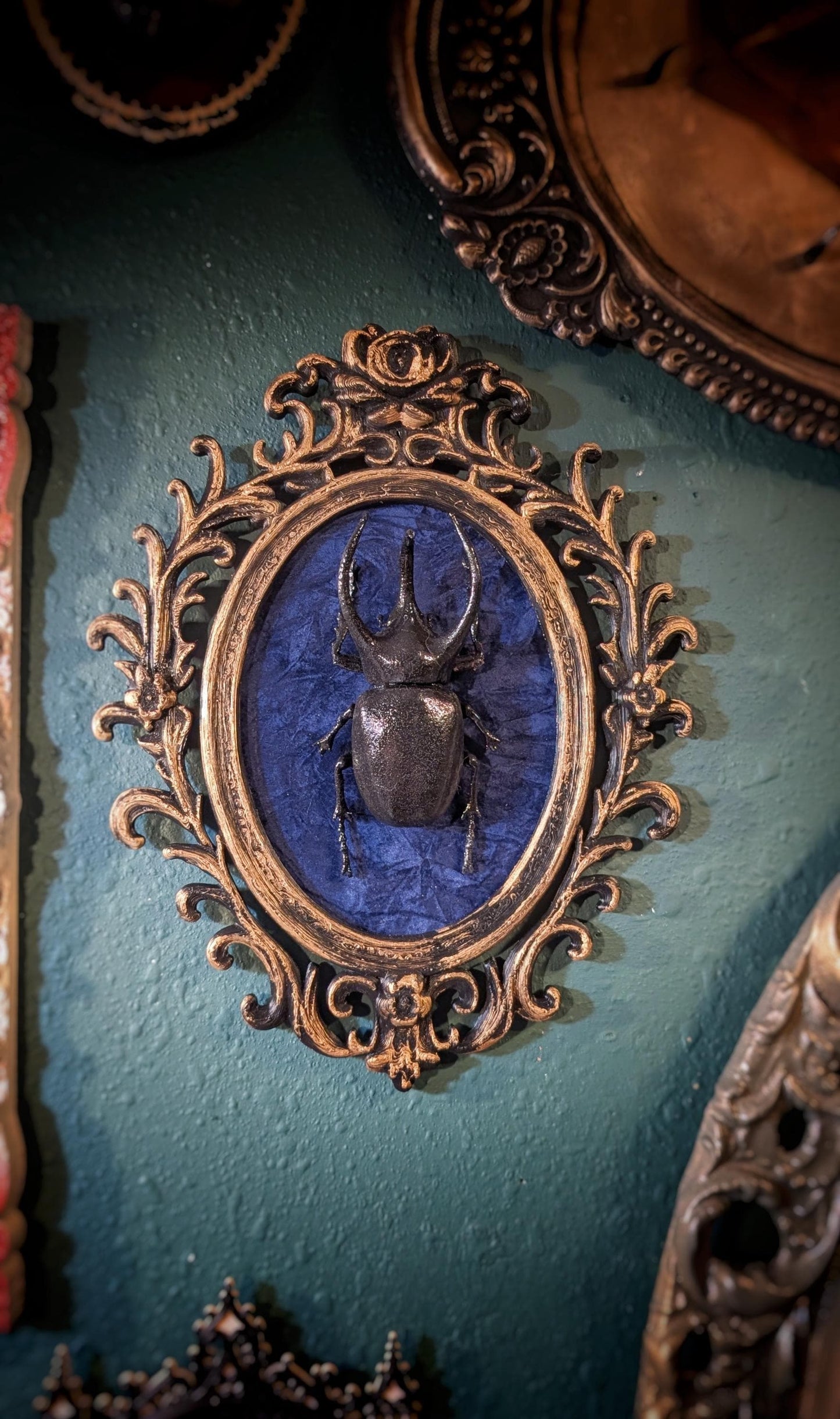 Rhinoceros beetle wall art