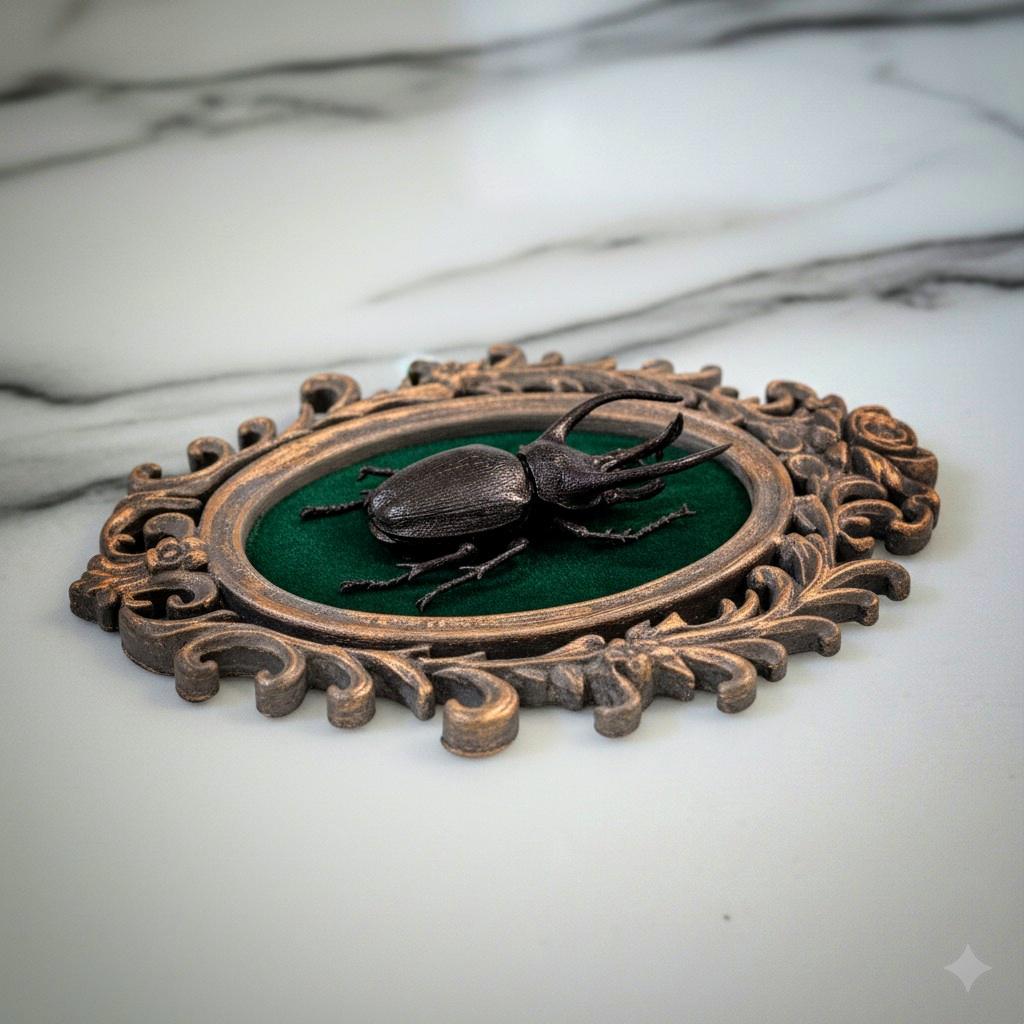 Rhinoceros beetle wall art
