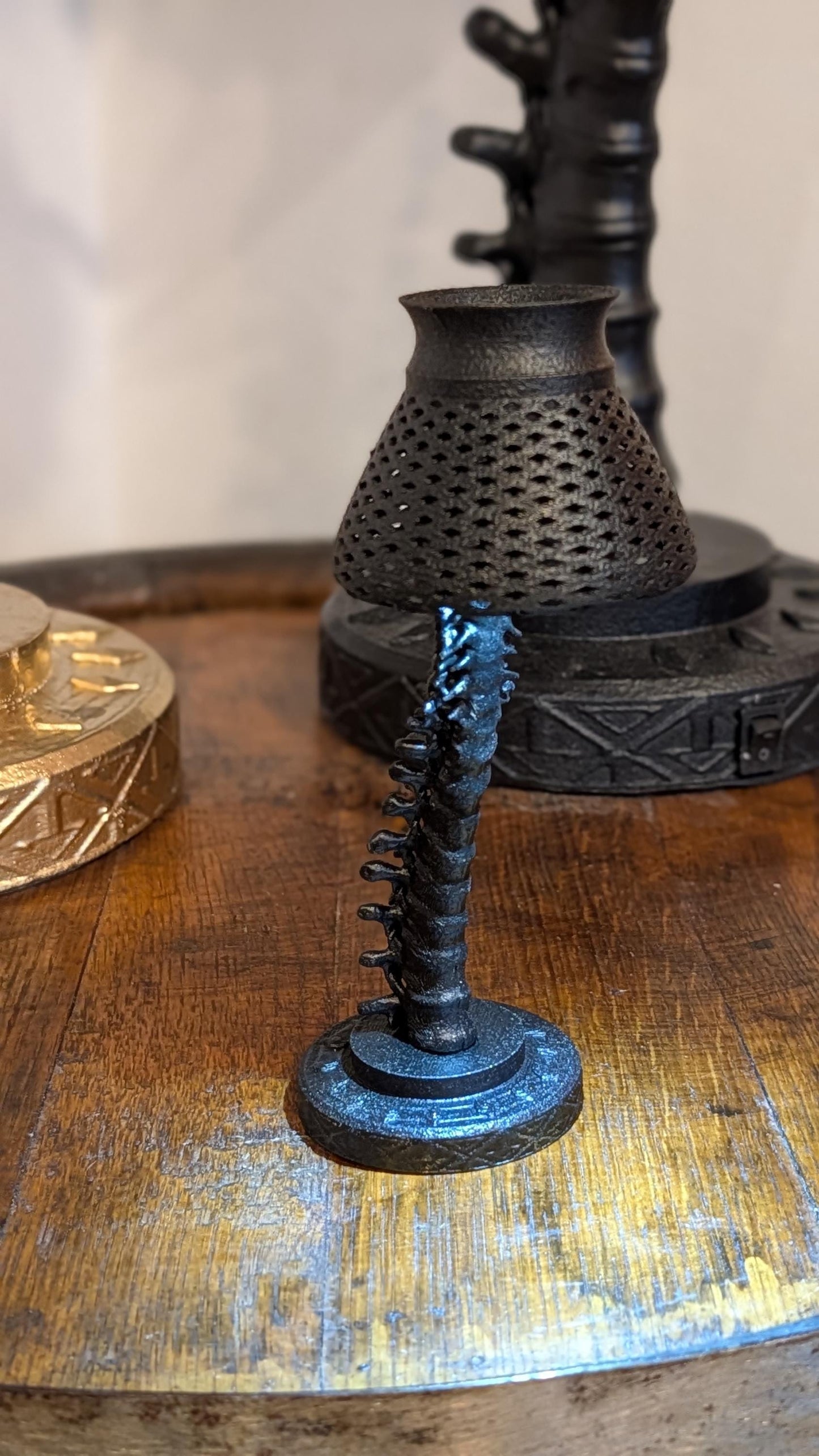 Mini Gothic Skeleton Lamp – Black Finish!