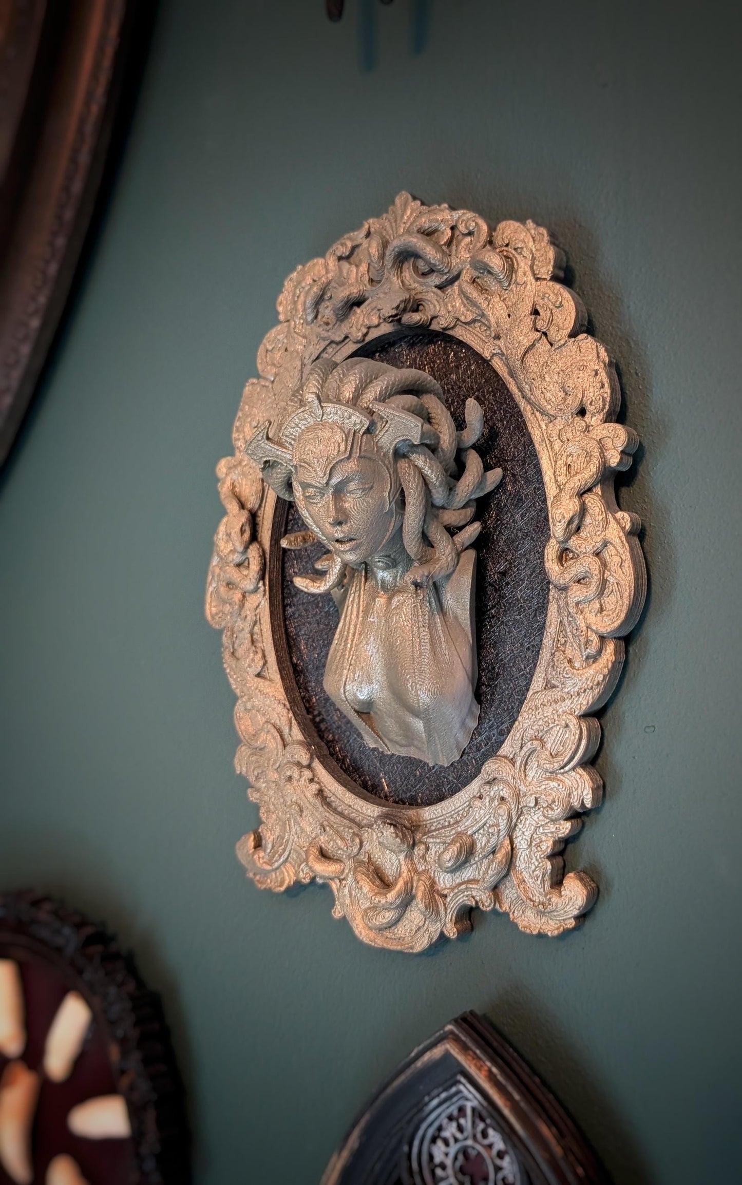 Medusa in Ornate Snake-Pattern Frame