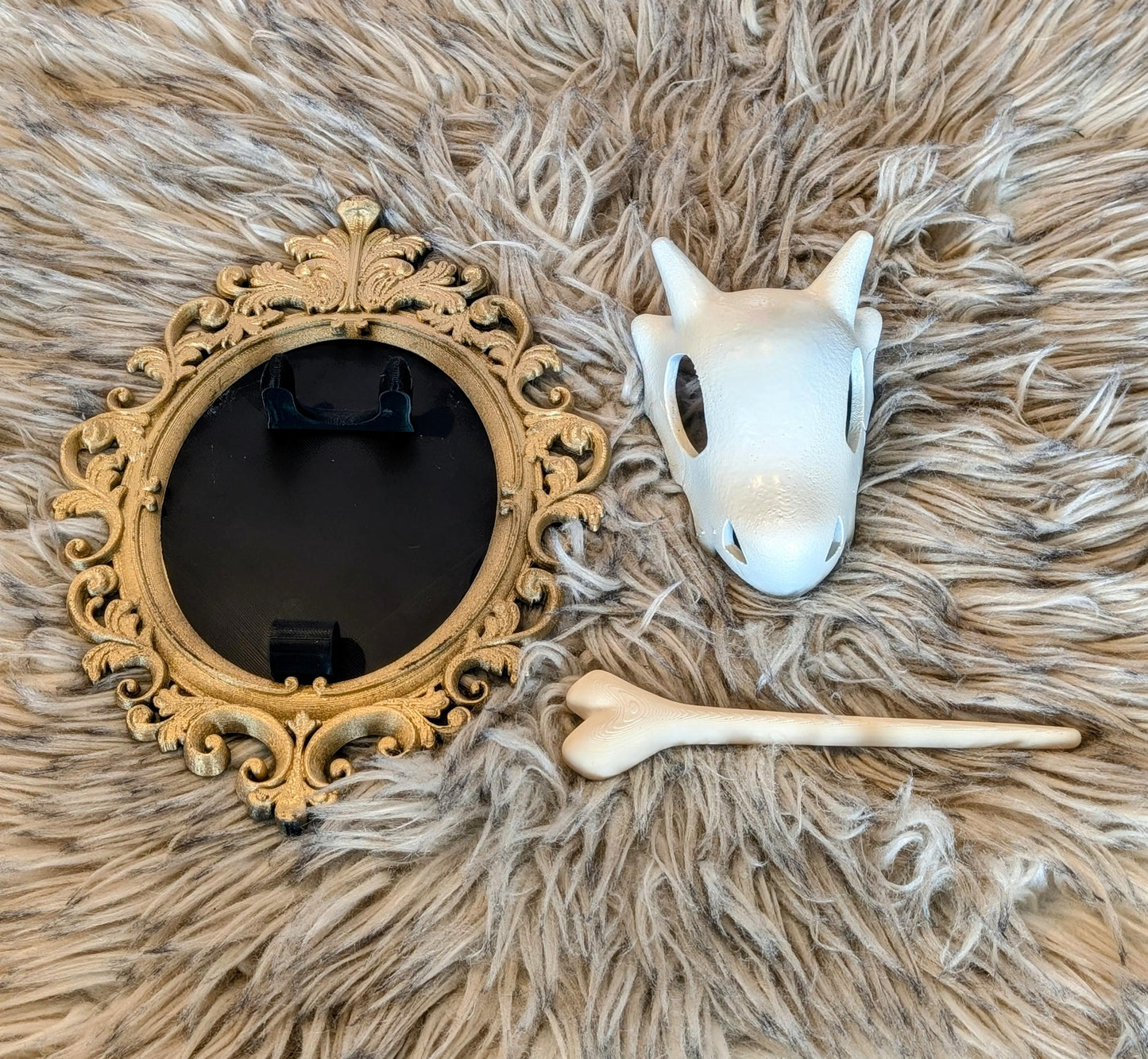 Cubone Hair Stick Art Piece