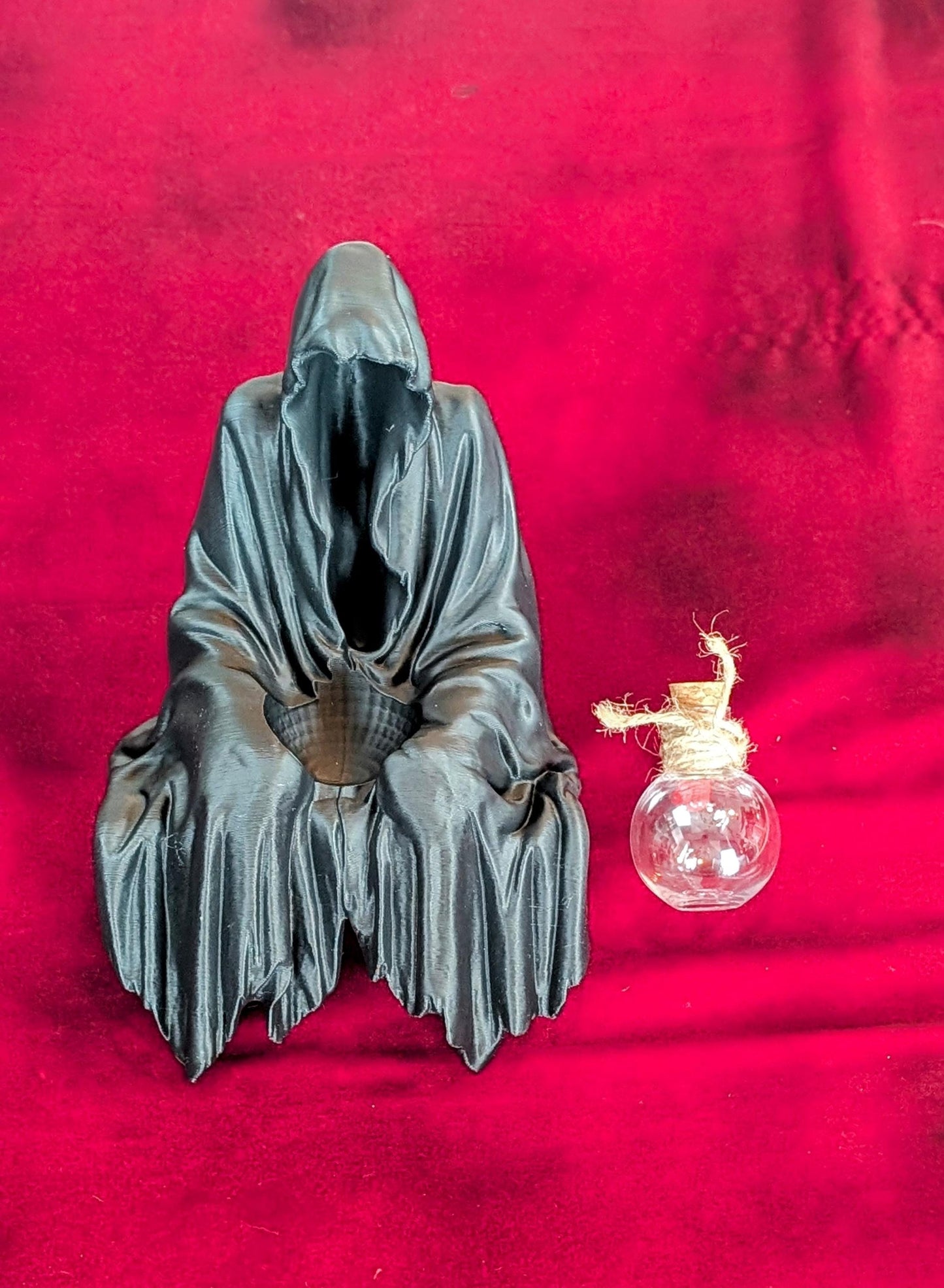 Phantom Trinket Holder - Gothic Cloaked Specter with Potion Bottle