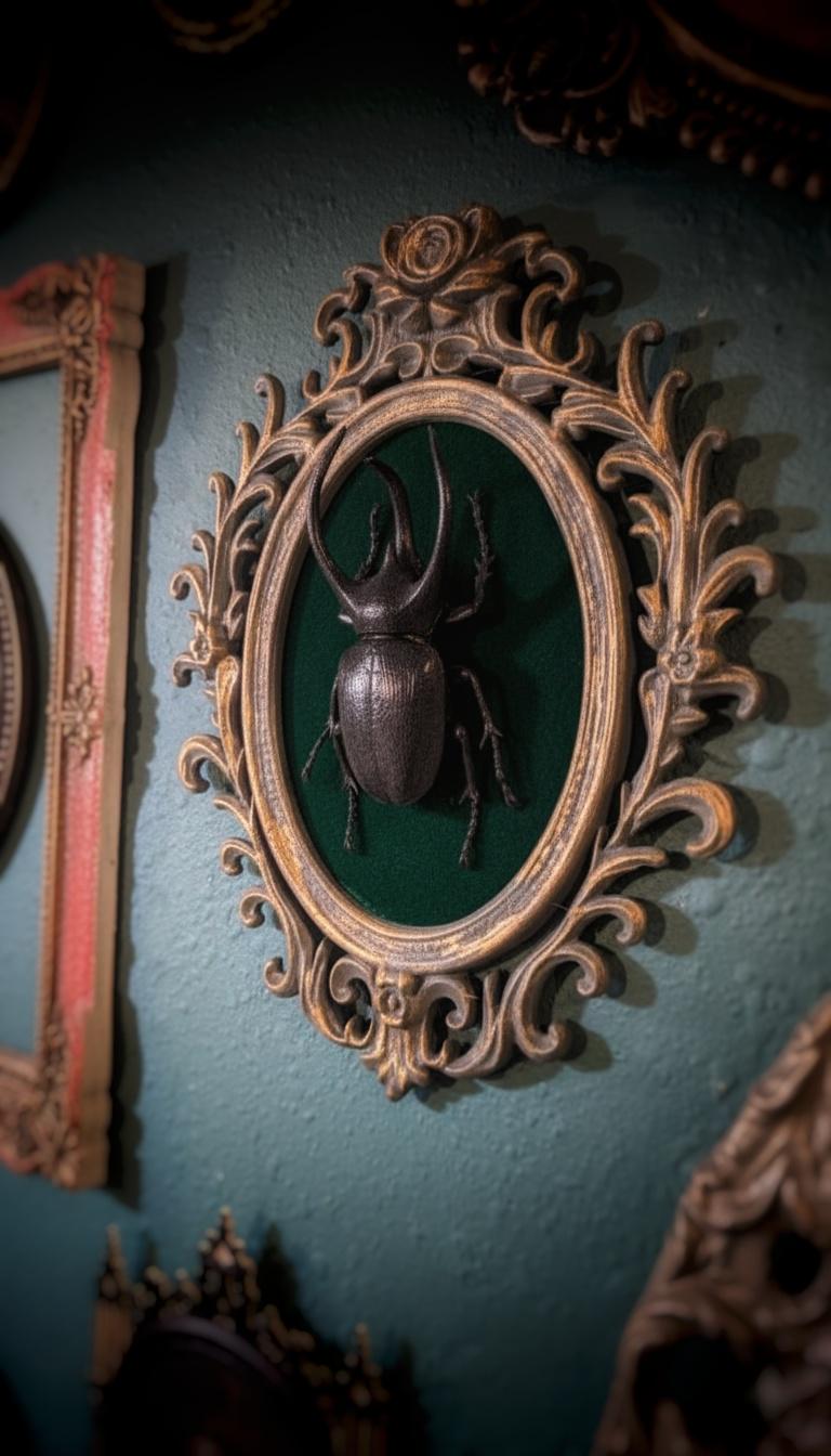 Rhinoceros beetle wall art