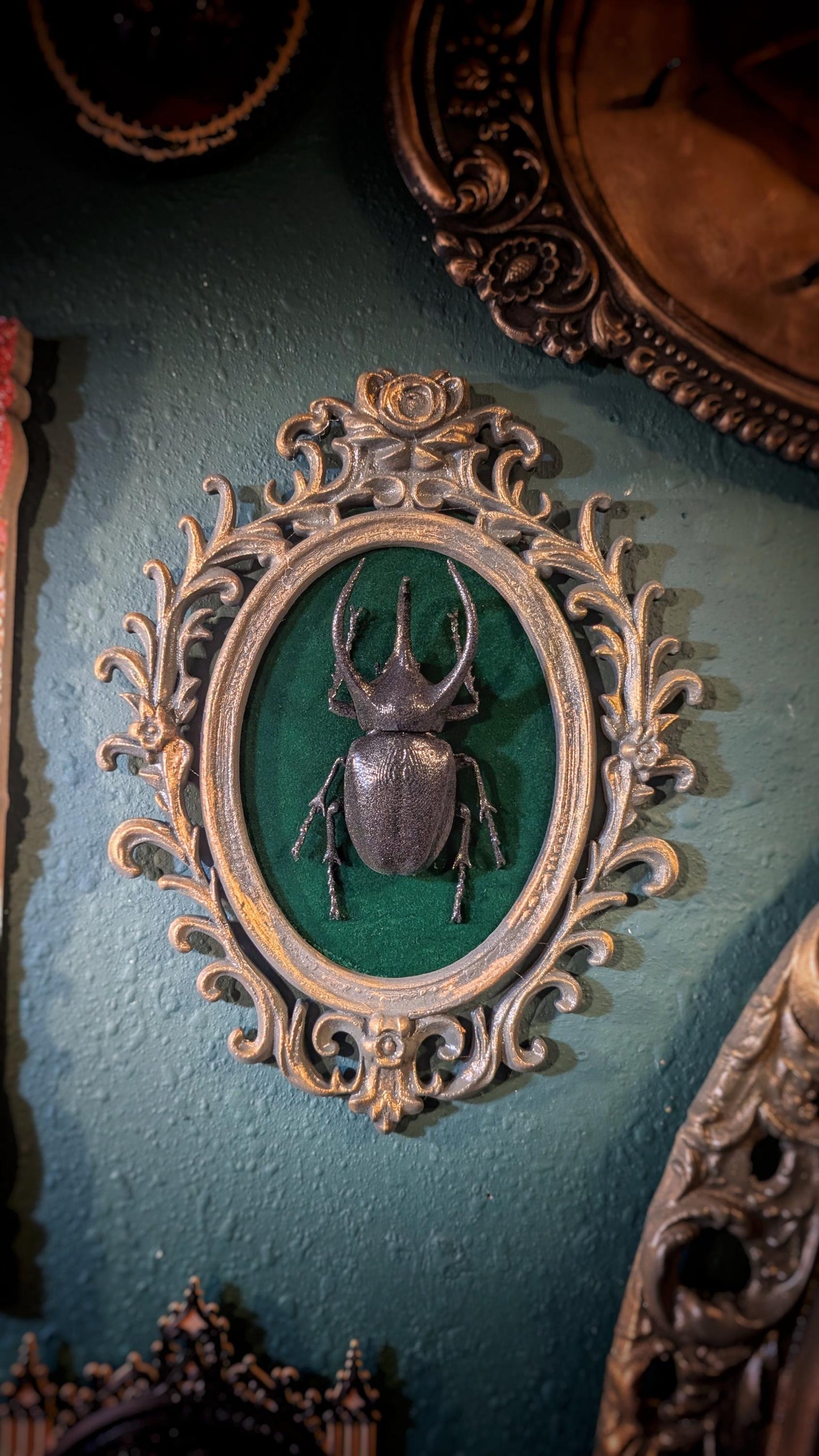 Rhinoceros beetle wall art