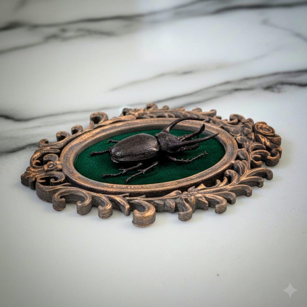 Rhinoceros beetle wall art